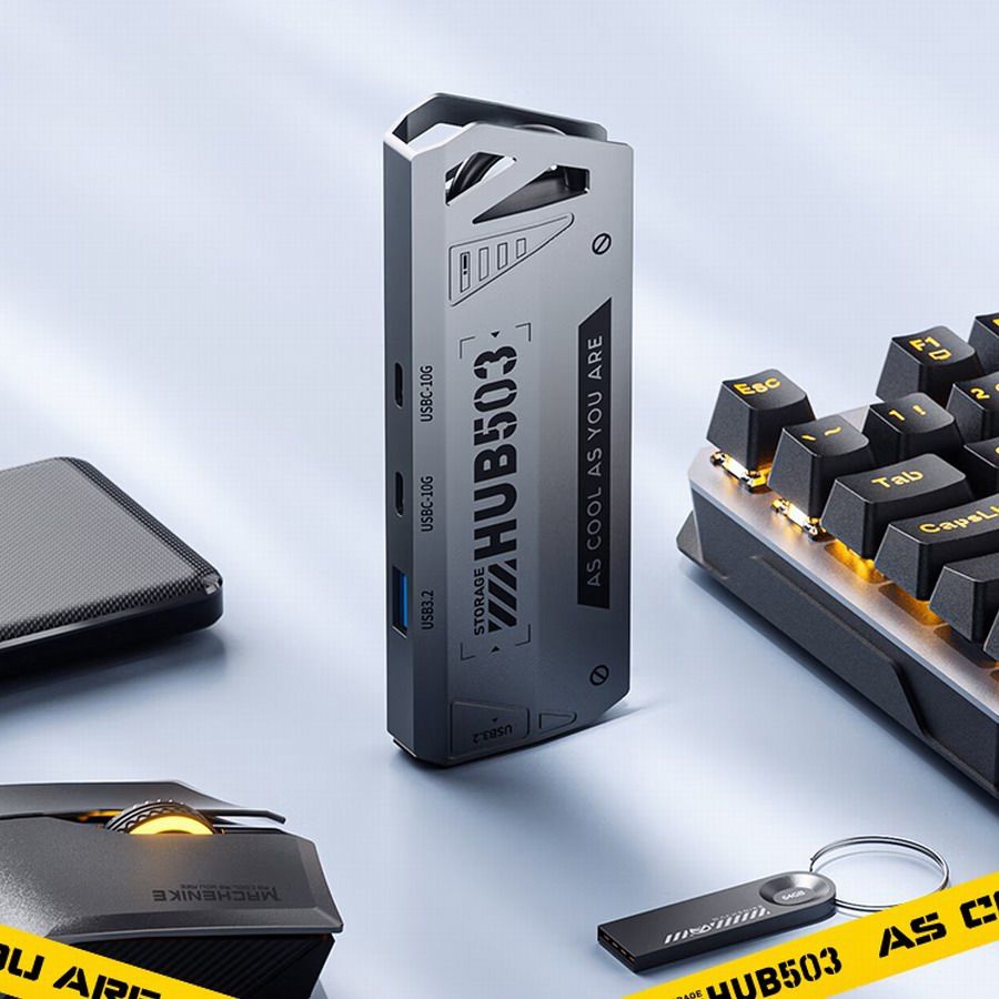 《机械师HUB500 USB扩展坞》今日发售：售价99元，科幻电竞风