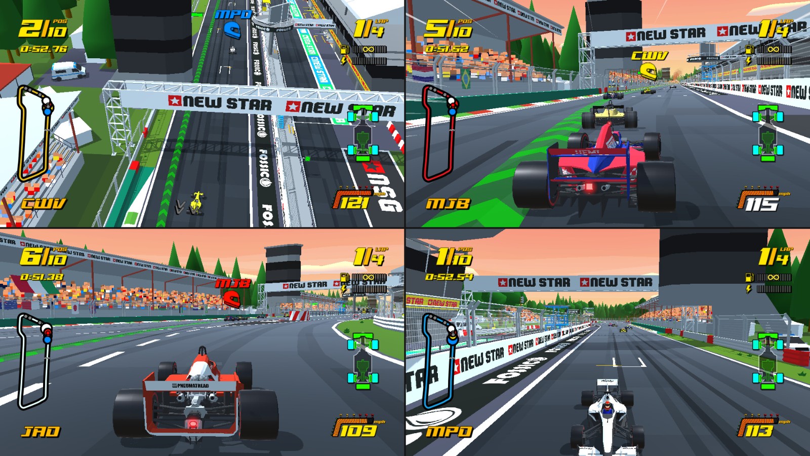 F1赛车新游《New Star GP》上架steam 复古街机风