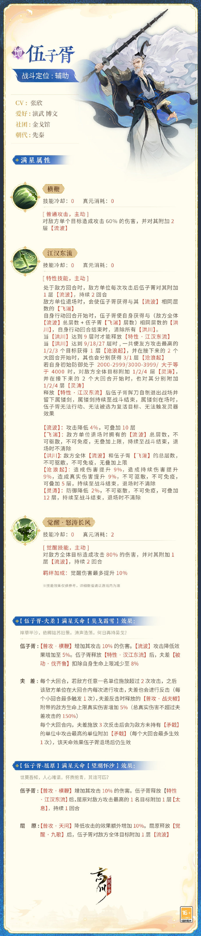 《<a href=http://henanzhuohao.com/game/398.html target=_blank class=infotextkey><a href=https://henanzhuohao.com/game/686.html target=_blank class=infotextkey>忘川风华录</a></a>》全新名士「伍子胥」技能