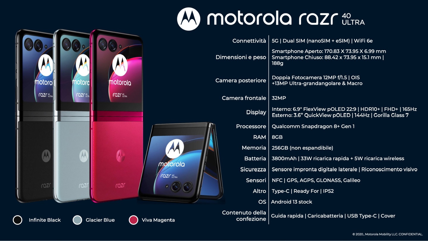 《摩托罗拉Razr 40 Ultra》最新资讯：内屏 6.9 英寸、刷新率 165 Hz